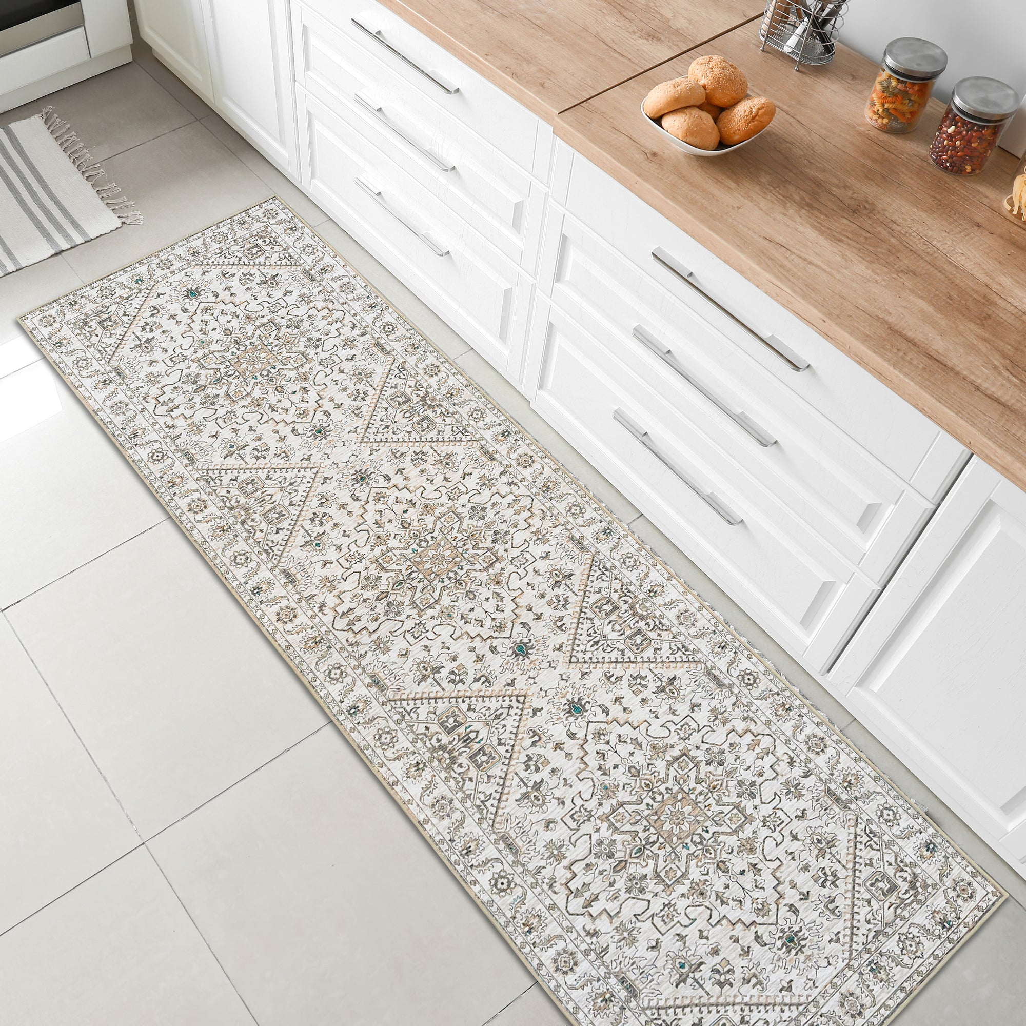 Clay Pattern Rug Kitchen 5 Kitchen Rug Ideas to add Warmth, Colour and Pattern to your Floor
