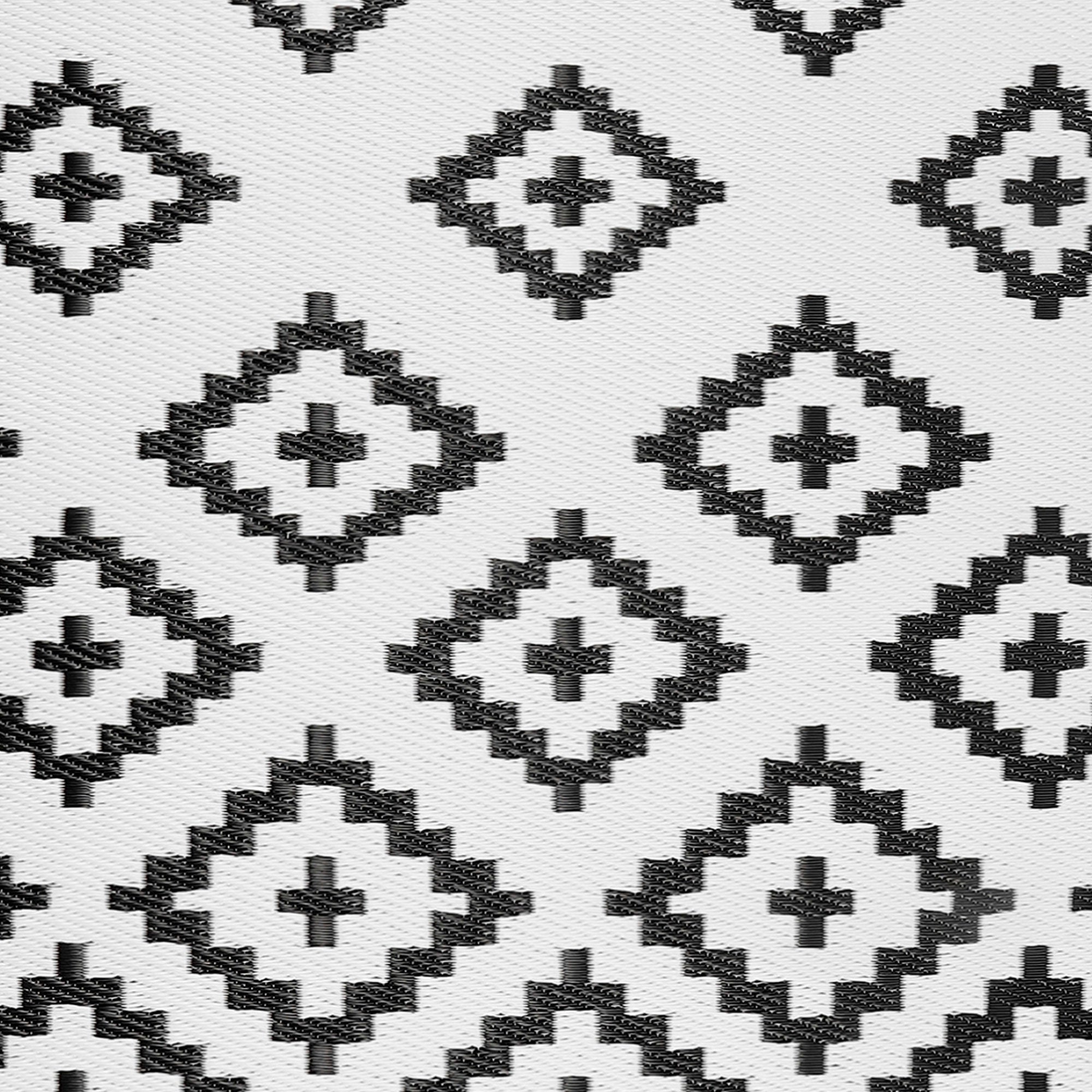 Nirvana Navy Blue and White Outdoor Rug