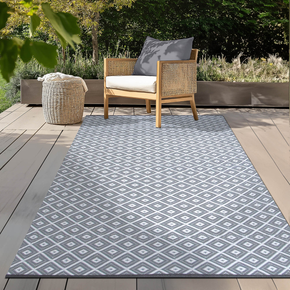 Outdoor Arabic Rug Design Arabian Nights Grey and White Outdoor Rug