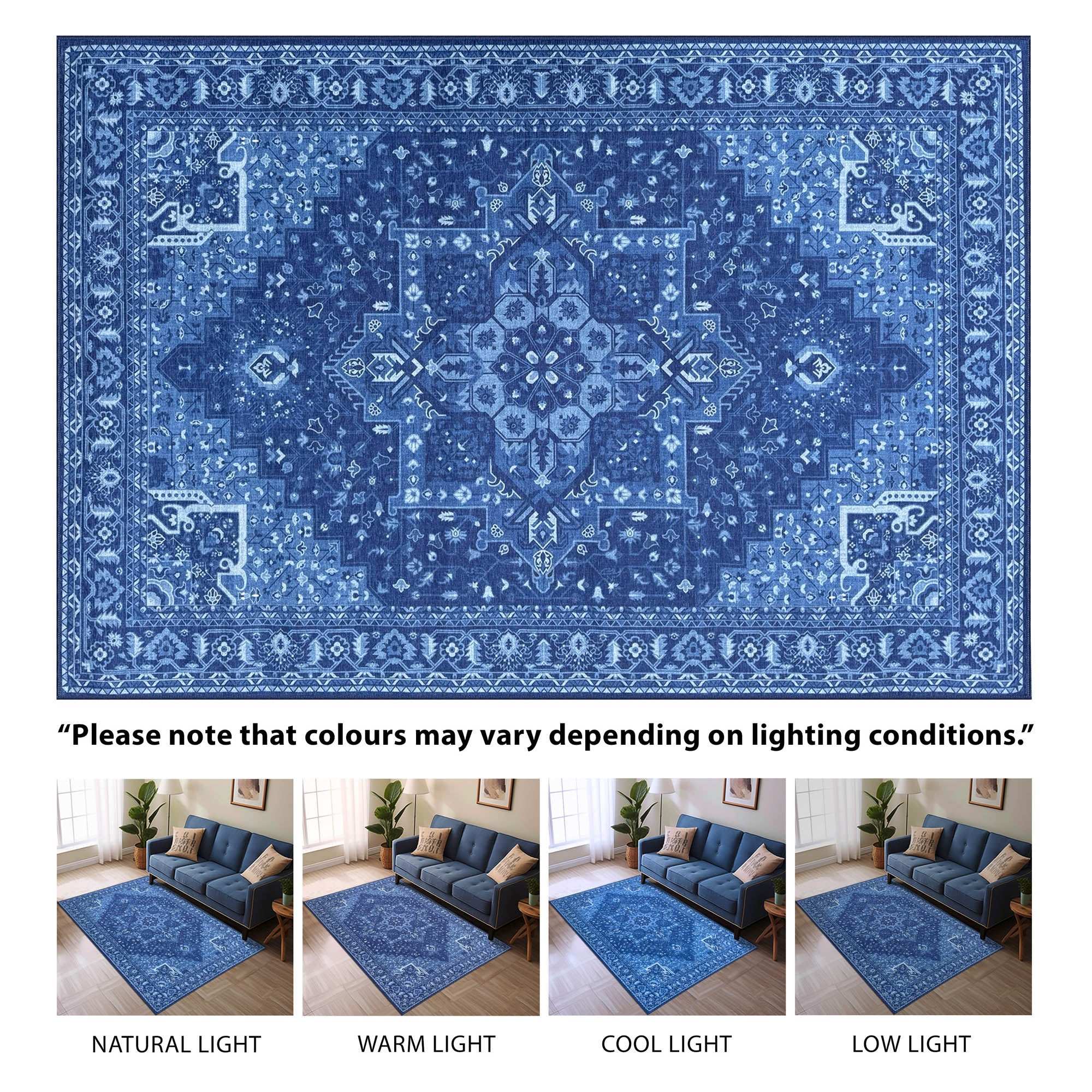 Prussian Rugs Aurelia Grey Machine Washable Rug