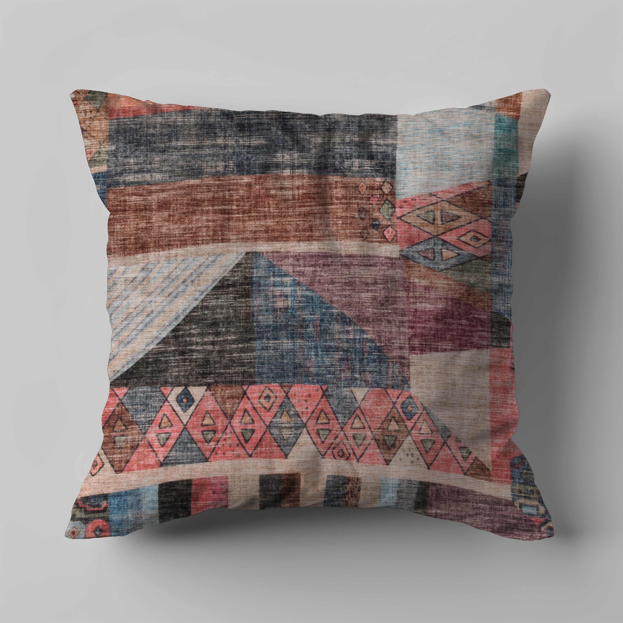Vernal Colaj Blue, Pink & Beige Indoor and Outdoor Cushion