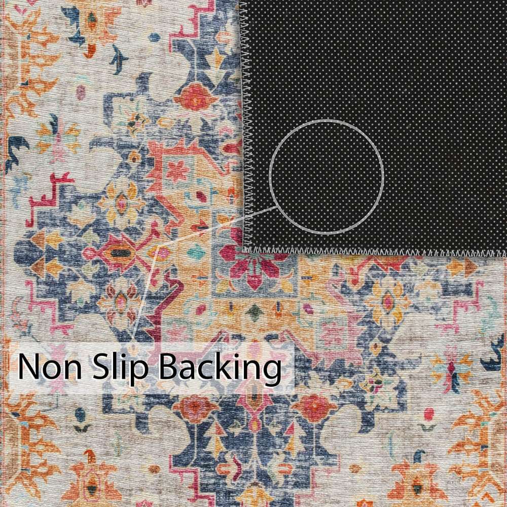 Securing A Washable Rug Carpet Mart Milagros Multicolor Machine Washable Rug