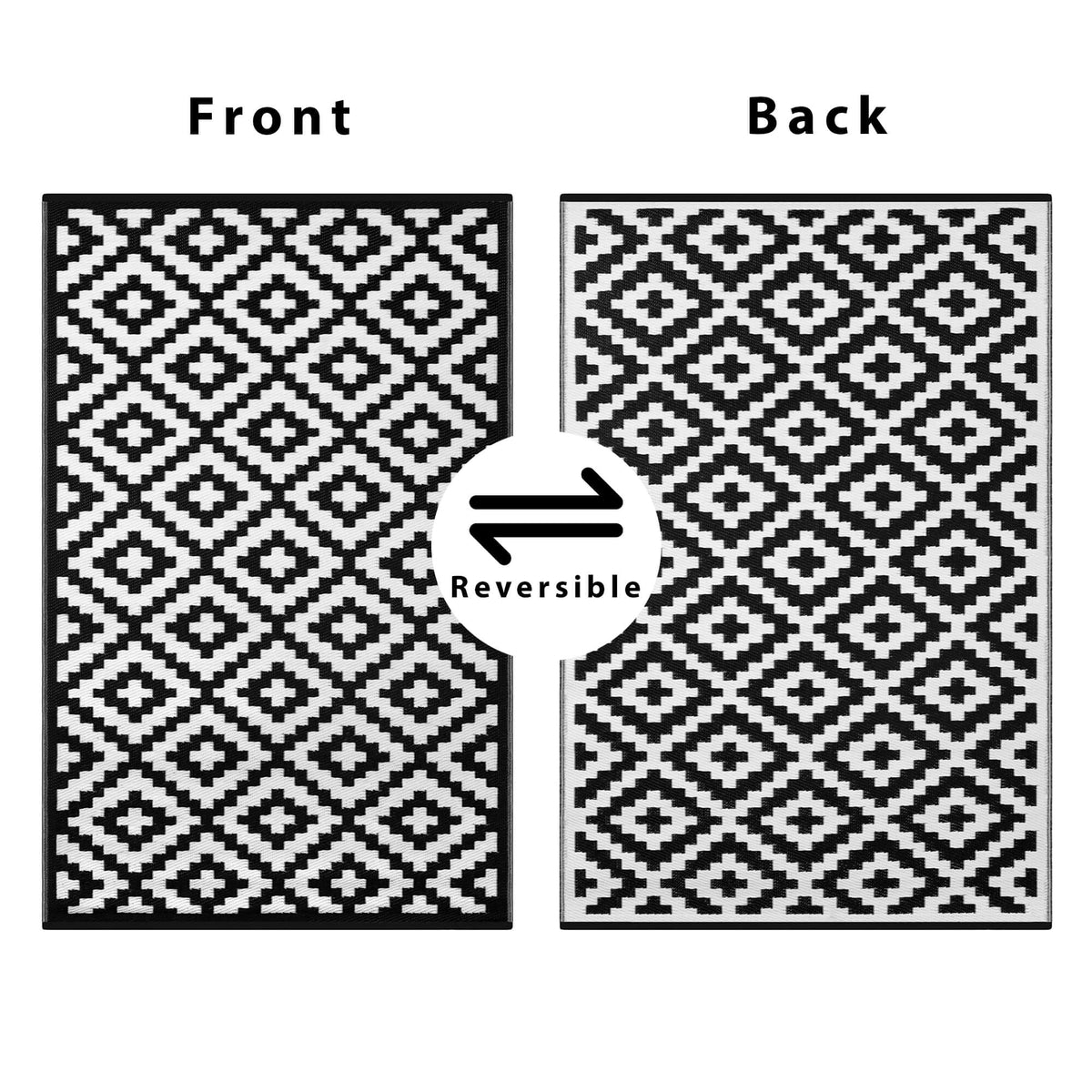 Green Decore Nirvana Black White Outdoor Rug