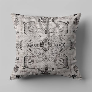 Green Decore Vernal Peoria Persian Beige and Grey Indoor Cushion featuring a classic Persian floral motif with vintage charm. Perfect for traditional or transitional décor, this elegant cushion adds a touch of heritage and timeless style to sofas and chairs.