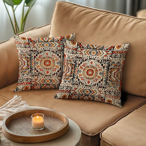 Vernal Shea Cushion Beige, Brown Rust Red Pillow – Green Decore