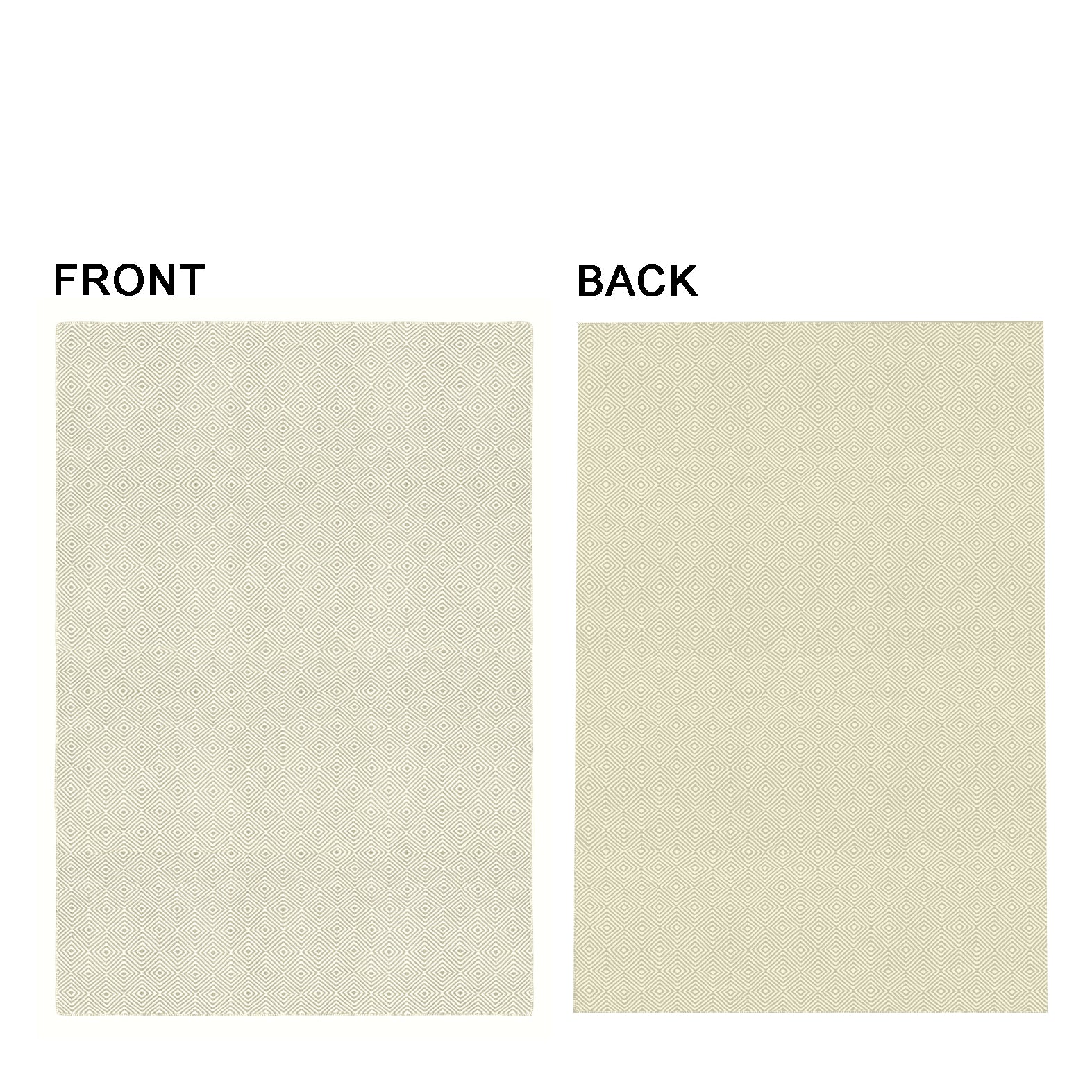 Silver Cream Rug Solitaire Silver Cream PET Rug