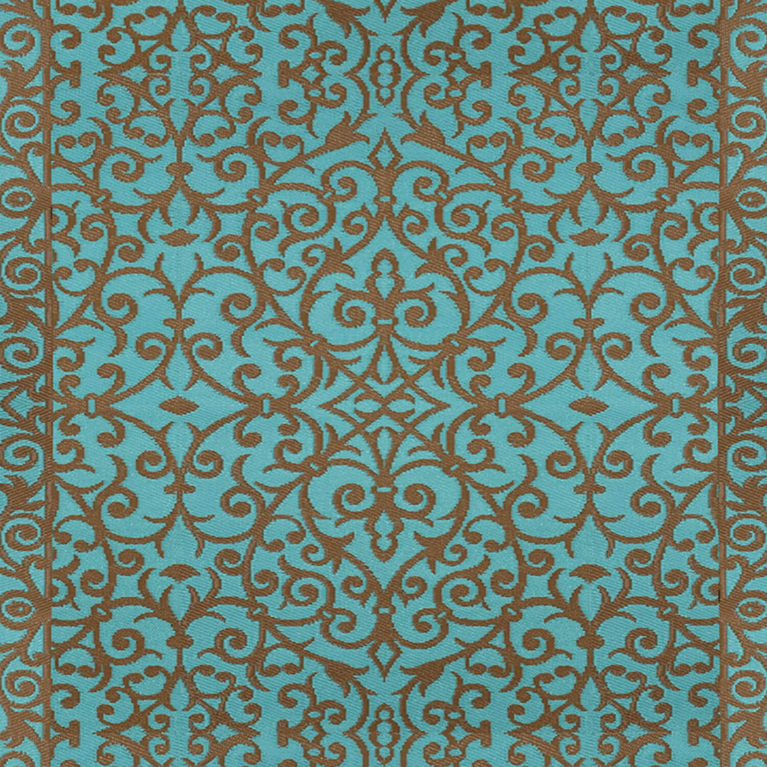 Gala Outdoor Recycled Plastic Rug (Blue Turquoise/Gold)