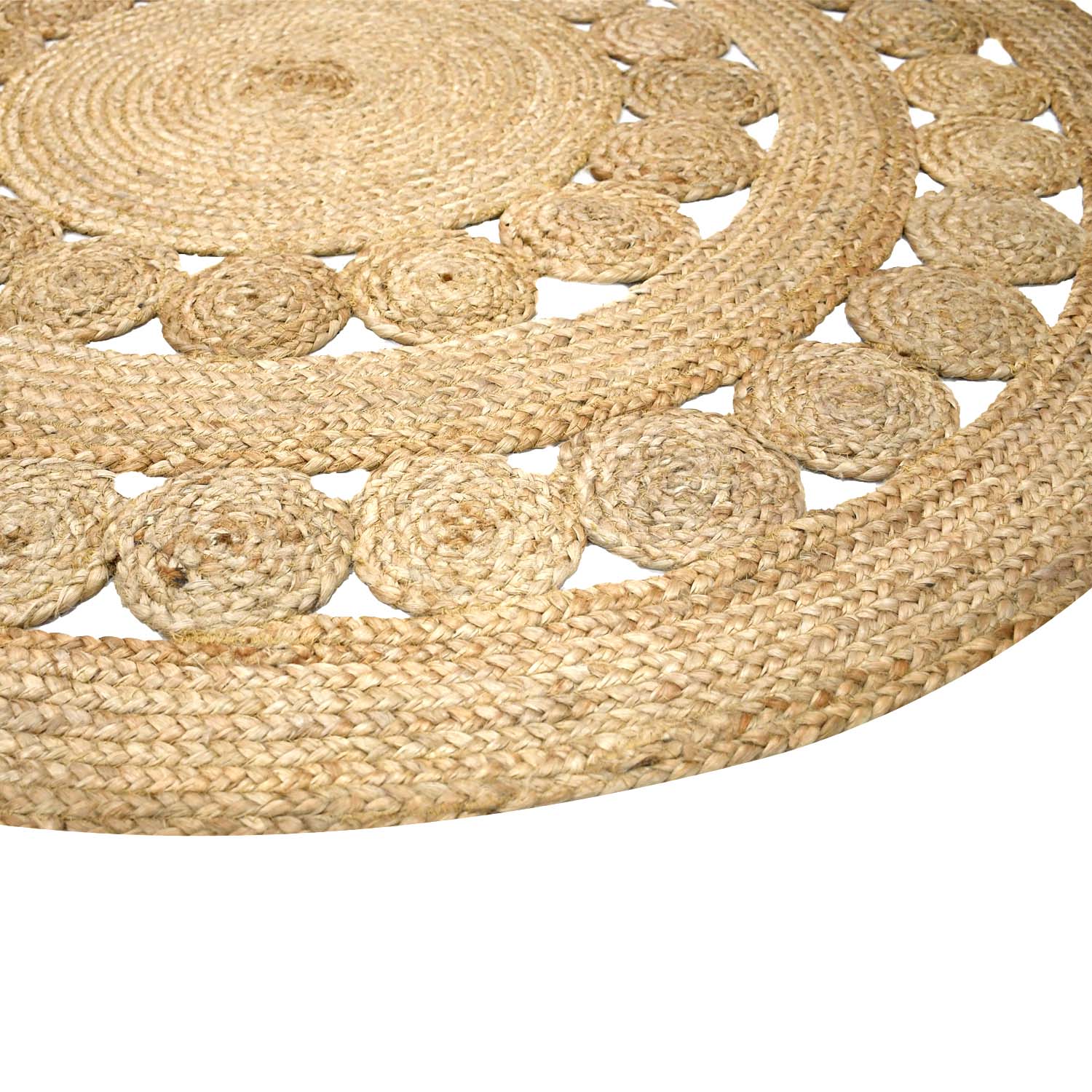 Excel Handwoven Round Jute Rug (Natural)
