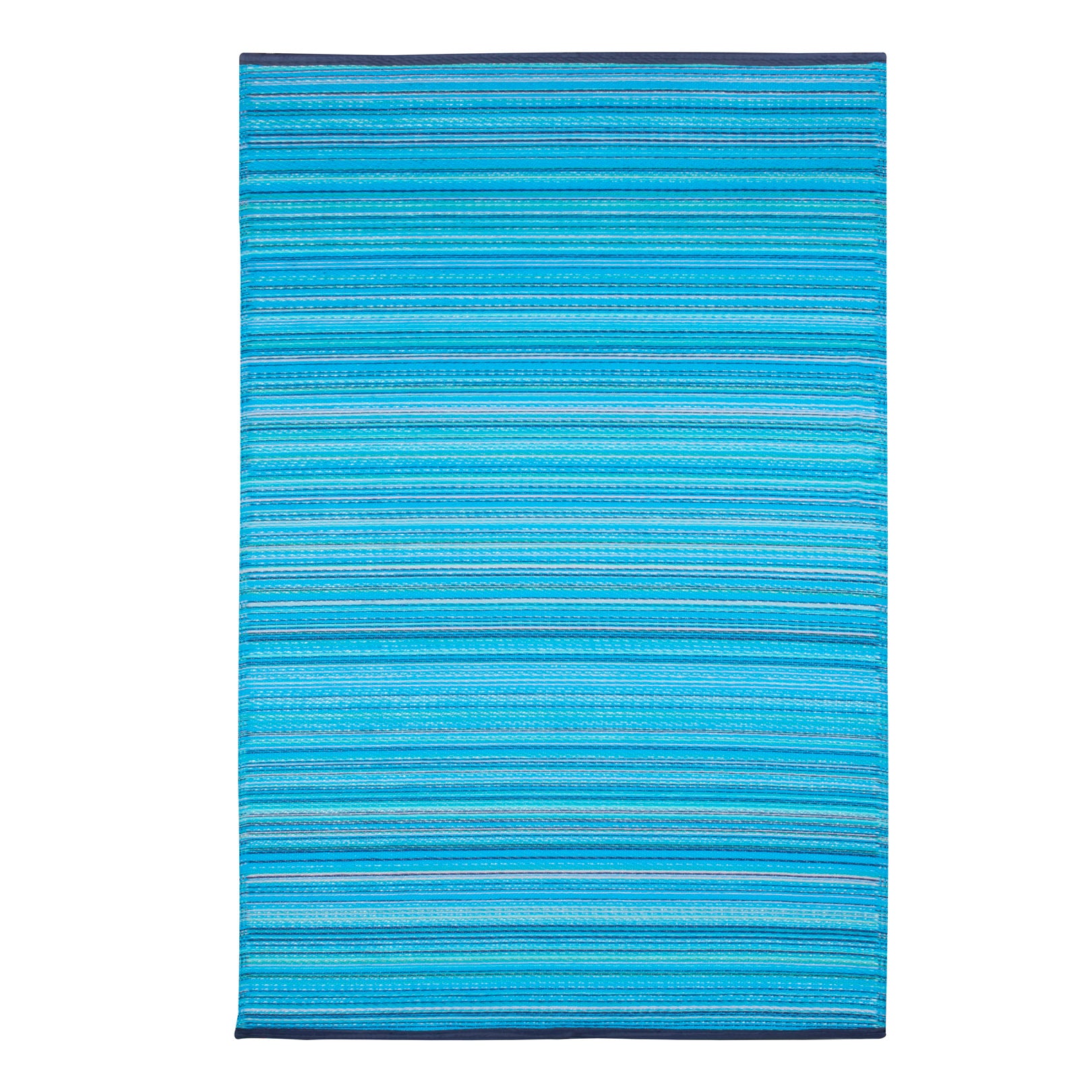 Weaver Turquoise Blue Recycled Plastic Outdoor Rug