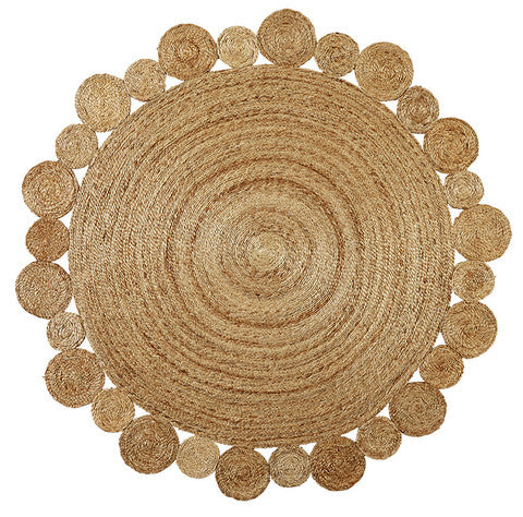 Artisan Handwoven Natural Round Jute Rug