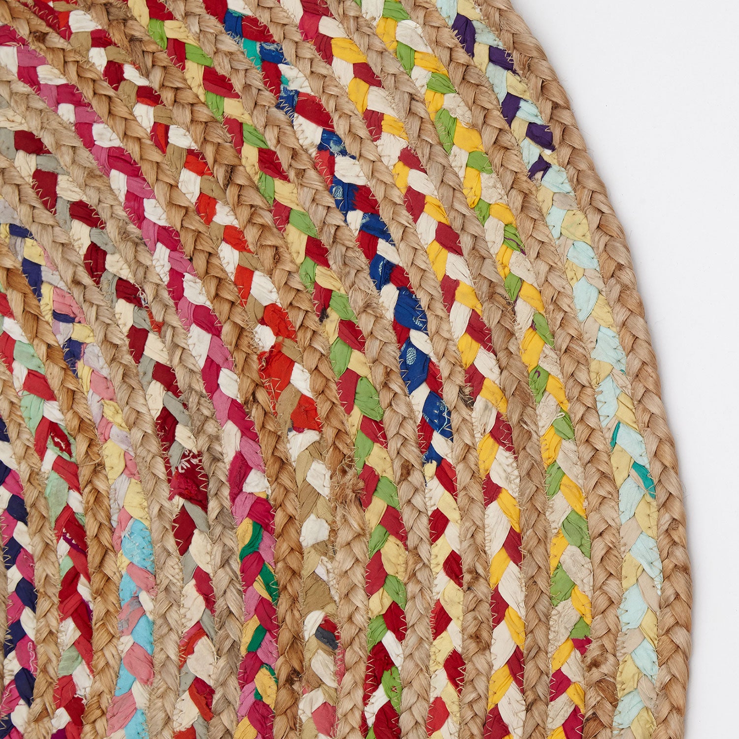 Fusion Handwoven Round Natural Jute Rug